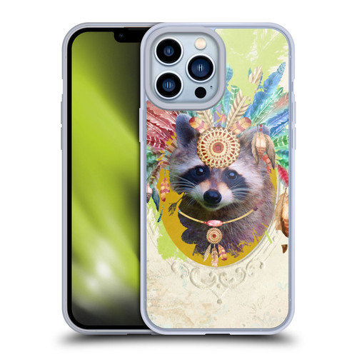 Duirwaigh Boho Animals Raccoon Soft Gel Case for Apple iPhone 13 Pro Max & MagSafe