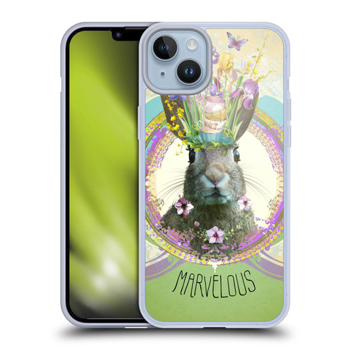 Duirwaigh Boho Animals Rabbit Soft Gel Case for Apple iPhone 14 Plus & MagSafe