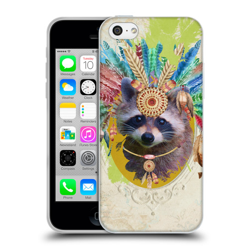 Duirwaigh Boho Animals Raccoon Soft Gel Case for Apple iPhone 5c