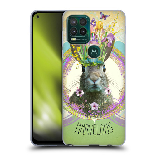 Duirwaigh Boho Animals Rabbit Soft Gel Case for Motorola Moto G Stylus 5G 2021