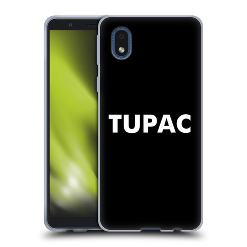 Tupac Shakur Logos Sans Serif Soft Gel Case for Samsung Galaxy A01 Core (2020)