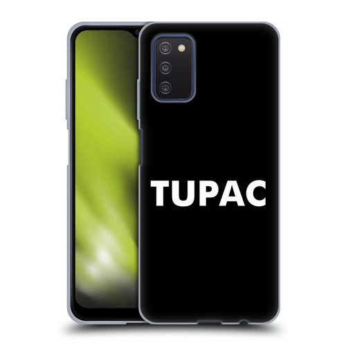 Tupac Shakur Logos Sans Serif Soft Gel Case for Samsung Galaxy A03s (2021)