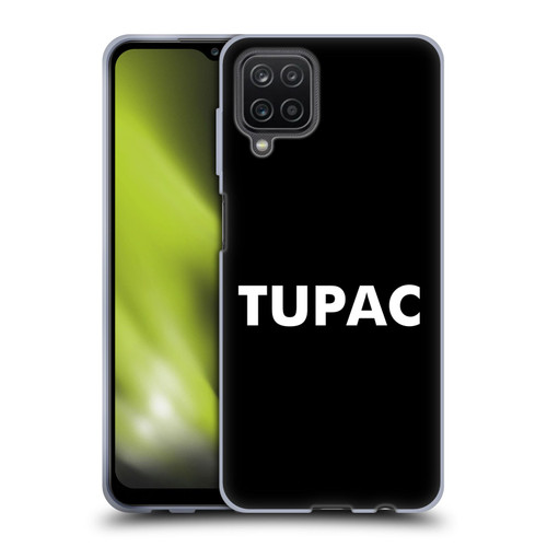 Tupac Shakur Logos Sans Serif Soft Gel Case for Samsung Galaxy A12 (2020)