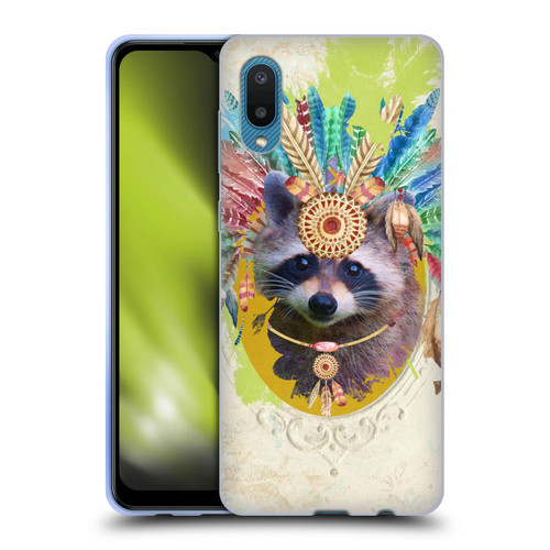 Duirwaigh Boho Animals Raccoon Soft Gel Case for Samsung Galaxy A02/M02 (2021)