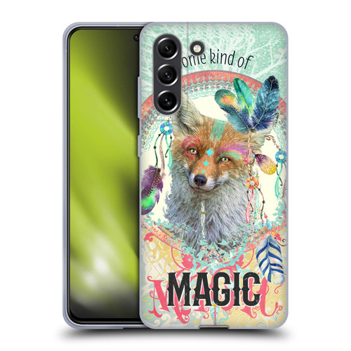 Duirwaigh Boho Animals Fox Soft Gel Case for Samsung Galaxy S21 FE 5G