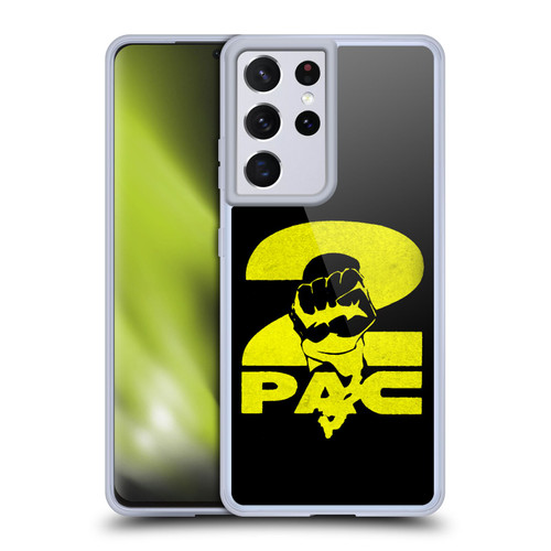 Tupac Shakur Logos Yellow Fist Soft Gel Case for Samsung Galaxy S21 Ultra 5G