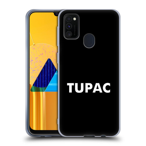 Tupac Shakur Logos Sans Serif Soft Gel Case for Samsung Galaxy M30s (2019)/M21 (2020)
