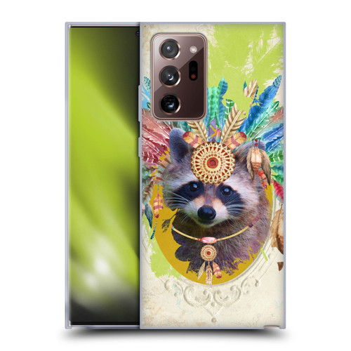 Duirwaigh Boho Animals Raccoon Soft Gel Case for Samsung Galaxy Note20 Ultra / 5G