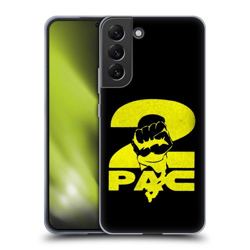 Tupac Shakur Logos Yellow Fist Soft Gel Case for Samsung Galaxy S22+ 5G