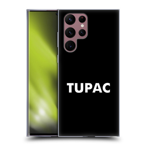 Tupac Shakur Logos Sans Serif Soft Gel Case for Samsung Galaxy S22 Ultra 5G