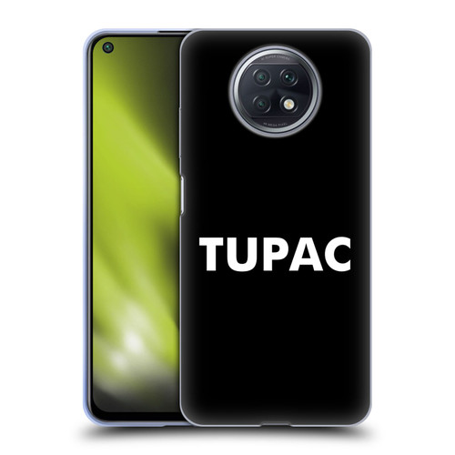 Tupac Shakur Logos Sans Serif Soft Gel Case for Xiaomi Redmi Note 9T 5G