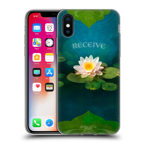 Duirwaigh God Receive Lotus Soft Gel Case for Apple iPhone X / iPhone XS