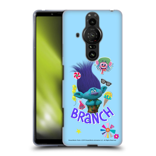 Trolls Graphics Branch Soft Gel Case for Sony Xperia Pro-I