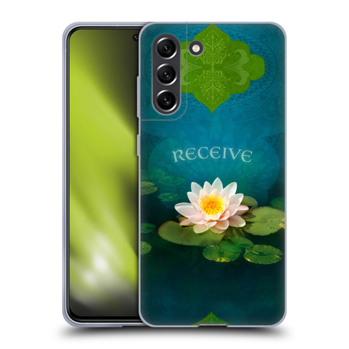 Duirwaigh God Receive Lotus Soft Gel Case for Samsung Galaxy S21 FE 5G