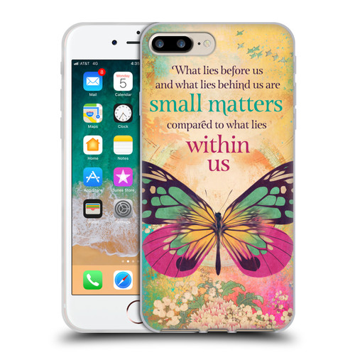 Duirwaigh Insects Butterfly 2 Soft Gel Case for Apple iPhone 7 Plus / iPhone 8 Plus