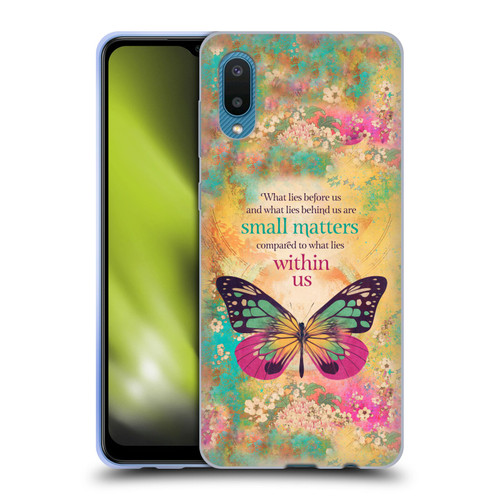Duirwaigh Insects Butterfly 2 Soft Gel Case for Samsung Galaxy A02/M02 (2021)