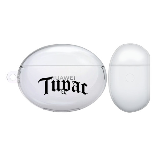 Tupac Shakur Logos Old English Text Clear Hard Crystal Cover for Huawei Freebuds 4