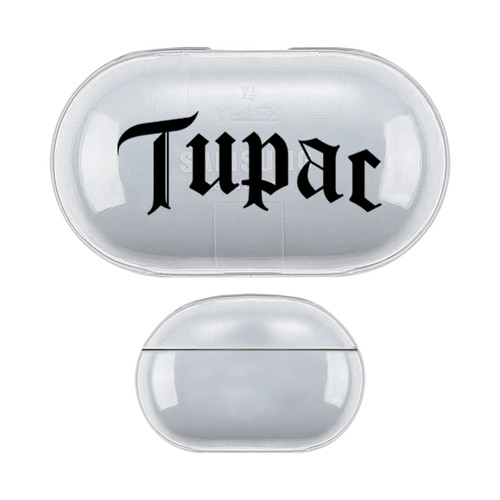 Tupac Shakur Logos Old English Text Clear Hard Crystal Cover for Samsung Galaxy Buds / Buds Plus