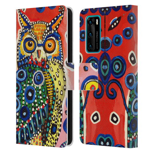 Mad Dog Art Gallery Animals Owl Leather Book Wallet Case Cover For Huawei P40 5G