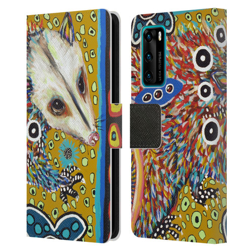 Mad Dog Art Gallery Animals Possum Leather Book Wallet Case Cover For Huawei P40 5G