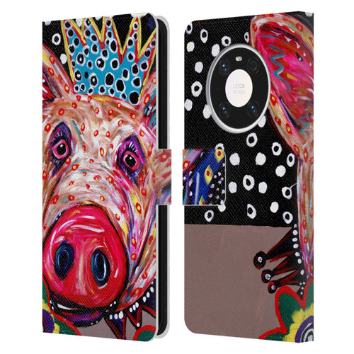 Mad Dog Art Gallery Animals Missy Pig Leather Book Wallet Case Cover For Huawei Mate 40 Pro 5G