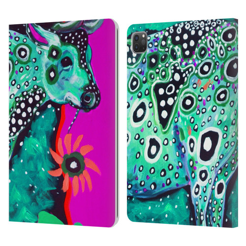 Mad Dog Art Gallery Animals Cosmic Cow Leather Book Wallet Case Cover For Apple iPad Pro 11 2020 / 2021 / 2022