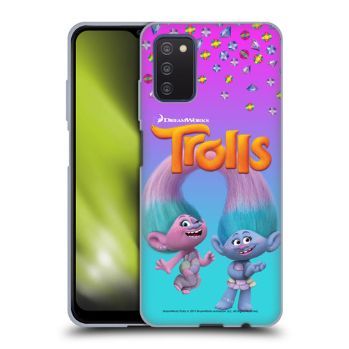 Trolls Snack Pack Satin & Chenille Soft Gel Case for Samsung Galaxy A03s (2021)
