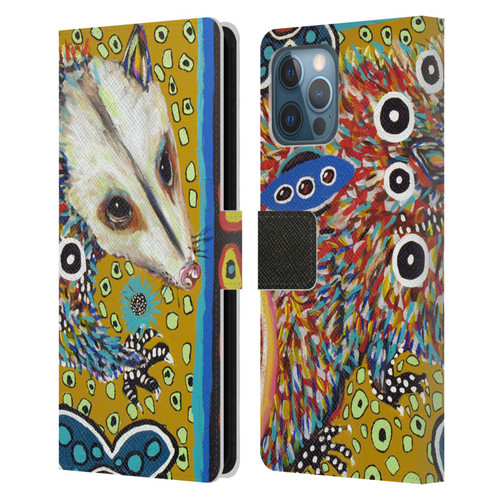 Mad Dog Art Gallery Animals Possum Leather Book Wallet Case Cover For Apple iPhone 12 Pro Max