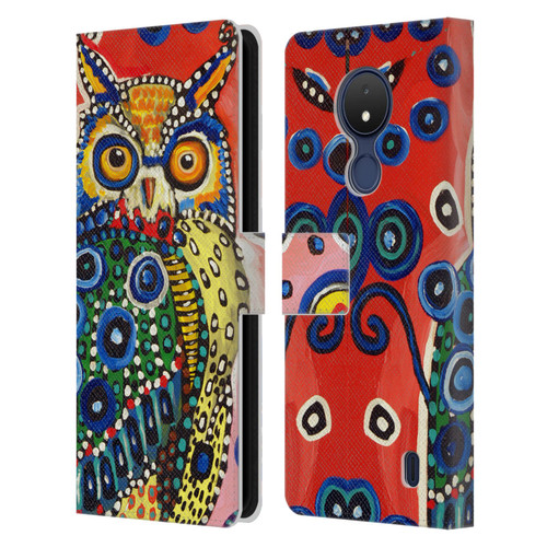 Mad Dog Art Gallery Animals Owl Leather Book Wallet Case Cover For Nokia C21