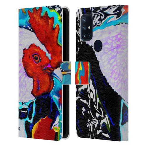 Mad Dog Art Gallery Animals Rooster Leather Book Wallet Case Cover For OnePlus Nord N10 5G