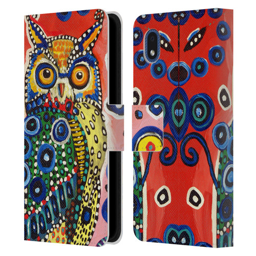 Mad Dog Art Gallery Animals Owl Leather Book Wallet Case Cover For Samsung Galaxy A01 Core (2020)