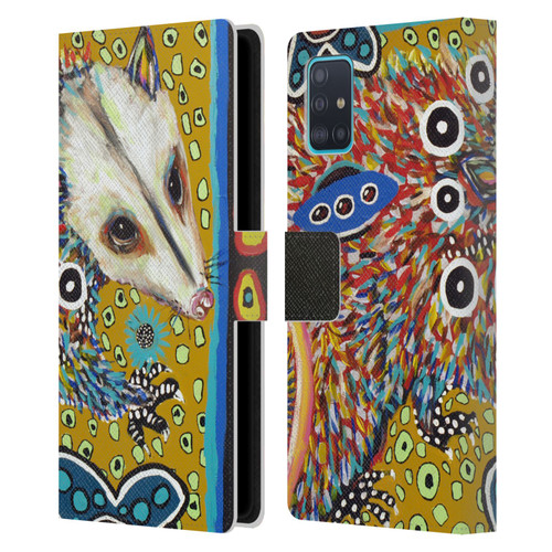 Mad Dog Art Gallery Animals Possum Leather Book Wallet Case Cover For Samsung Galaxy A51 (2019)