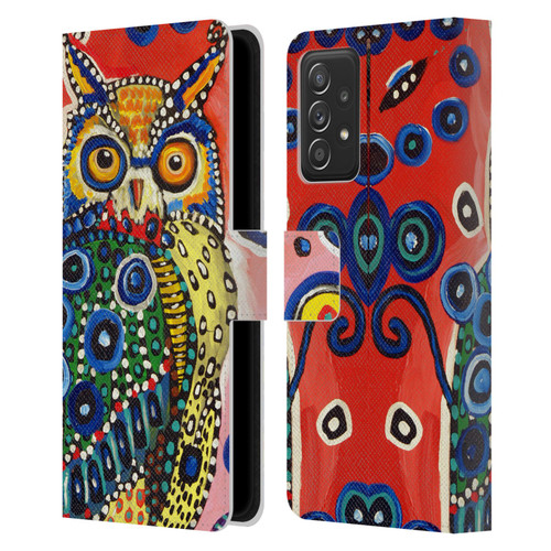 Mad Dog Art Gallery Animals Owl Leather Book Wallet Case Cover For Samsung Galaxy A52 / A52s / 5G (2021)