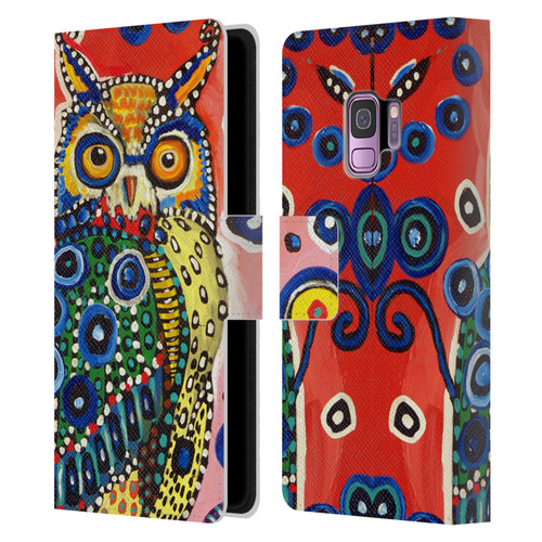 Mad Dog Art Gallery Animals Owl Leather Book Wallet Case Cover For Samsung Galaxy S9