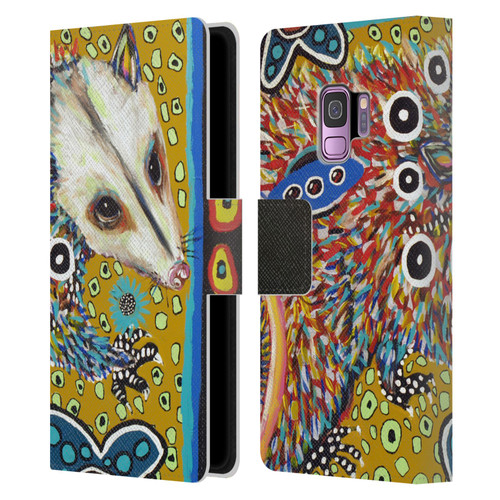 Mad Dog Art Gallery Animals Possum Leather Book Wallet Case Cover For Samsung Galaxy S9