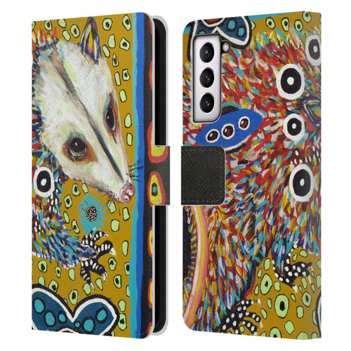 Mad Dog Art Gallery Animals Possum Leather Book Wallet Case Cover For Samsung Galaxy S21 5G