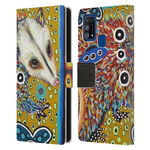 Mad Dog Art Gallery Animals Possum Leather Book Wallet Case Cover For Samsung Galaxy M31 (2020)