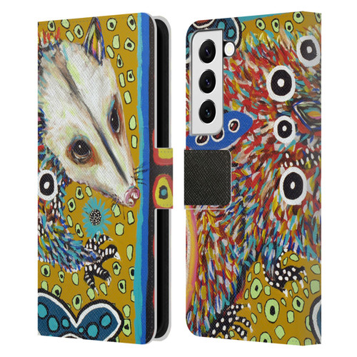 Mad Dog Art Gallery Animals Possum Leather Book Wallet Case Cover For Samsung Galaxy S22 5G
