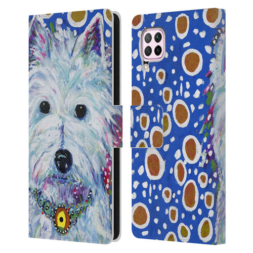 Mad Dog Art Gallery Dogs Westie Leather Book Wallet Case Cover For Huawei Nova 6 SE / P40 Lite