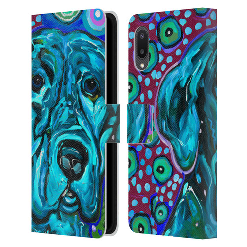 Mad Dog Art Gallery Dogs Aqua Lab Leather Book Wallet Case Cover For Samsung Galaxy A02/M02 (2021)