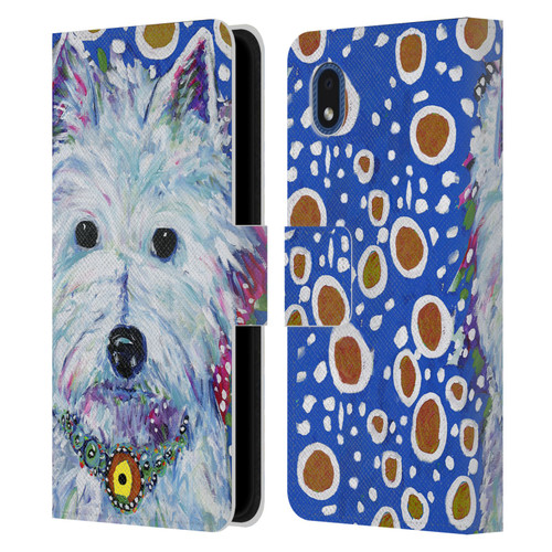 Mad Dog Art Gallery Dogs Westie Leather Book Wallet Case Cover For Samsung Galaxy A01 Core (2020)
