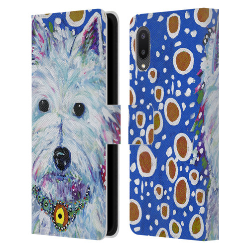 Mad Dog Art Gallery Dogs Westie Leather Book Wallet Case Cover For Samsung Galaxy A02/M02 (2021)