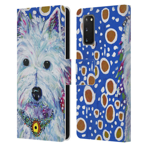 Mad Dog Art Gallery Dogs Westie Leather Book Wallet Case Cover For Samsung Galaxy S20 / S20 5G