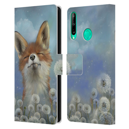 Ash Evans Animals Dandelion Fox Leather Book Wallet Case Cover For Huawei P40 lite E