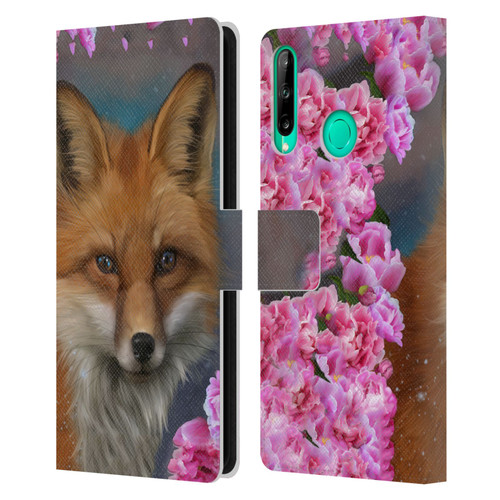 Ash Evans Animals Fox Peonies Leather Book Wallet Case Cover For Huawei P40 lite E