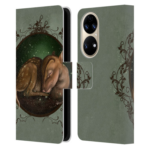 Ash Evans Animals Foundling Fawn Leather Book Wallet Case Cover For Huawei P50