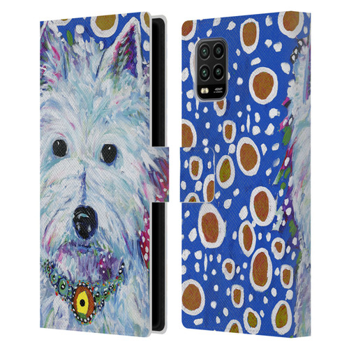 Mad Dog Art Gallery Dogs Westie Leather Book Wallet Case Cover For Xiaomi Mi 10 Lite 5G