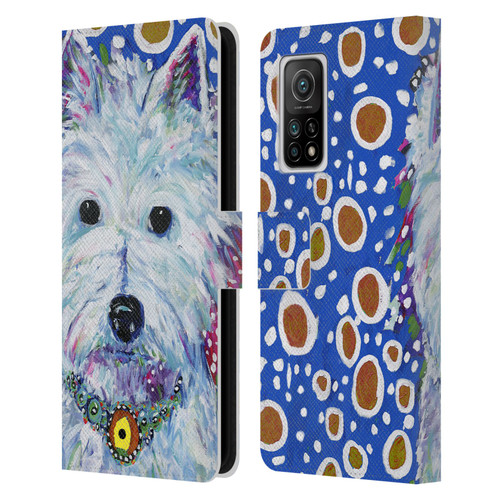 Mad Dog Art Gallery Dogs Westie Leather Book Wallet Case Cover For Xiaomi Mi 10T 5G