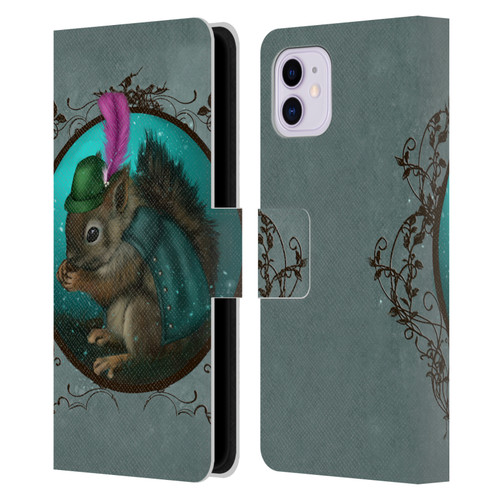 Ash Evans Animals Squirrel Leather Book Wallet Case Cover For Apple iPhone 11