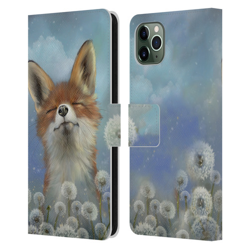 Ash Evans Animals Dandelion Fox Leather Book Wallet Case Cover For Apple iPhone 11 Pro Max